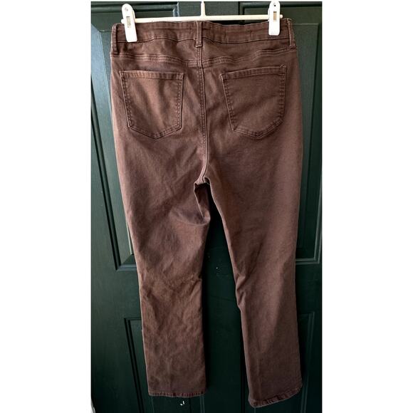 NYDJ Walnut Brown Billie Mini Boot Sz 10 5P Jeans LiftxTuck Slimming Smoothing - Picture 3 of 7